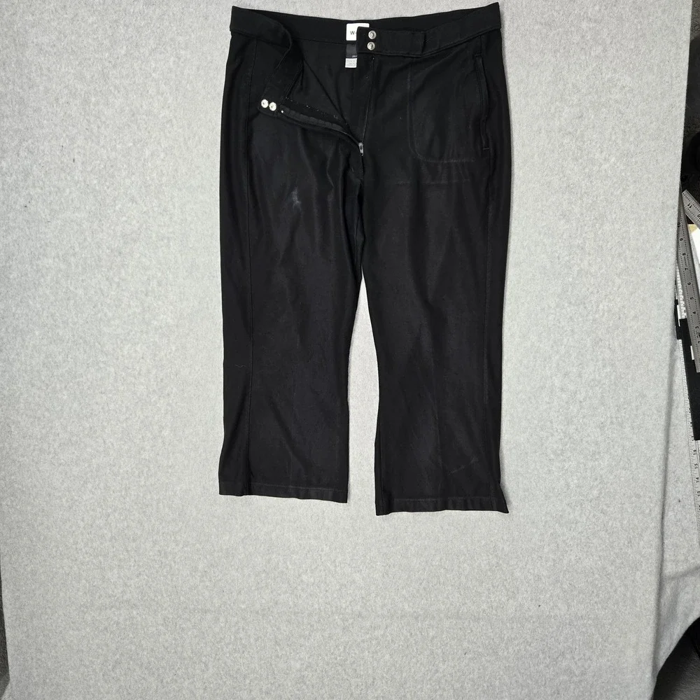 Nike Women Activewear Pants XL (16-18) Black Capri Dri-Fit 23